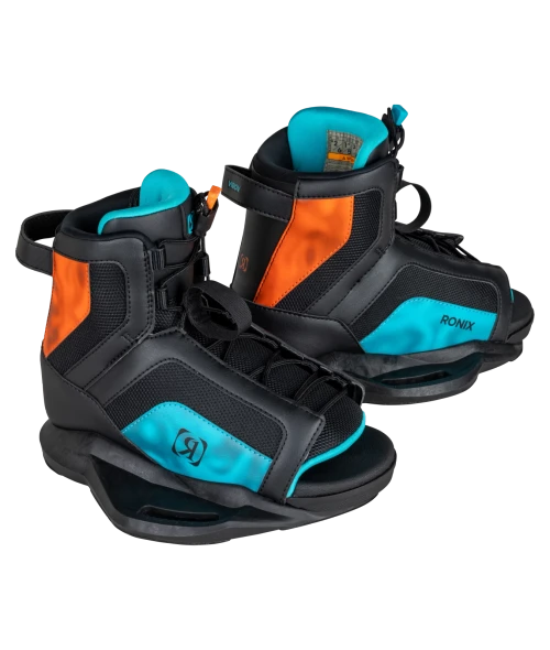 Ronix Vision Stage 1 Kid's Wakeboard Bindings [Black/Blue/Hot Red] 3
