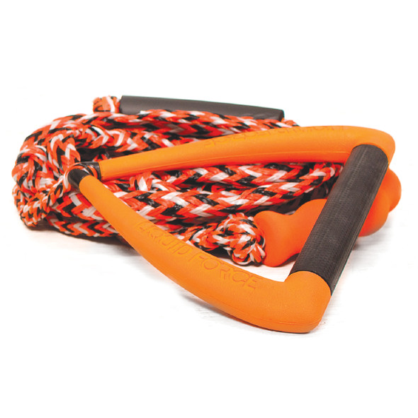 Liquid Force 2022 Surf DLX 9" (Orange) Molded Wakesurf Rope & Handle Combo