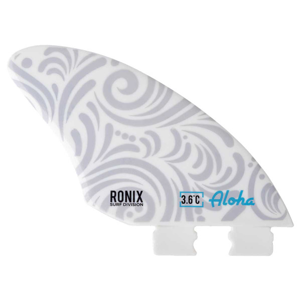 Ronix 3.6 in. Fiberglass Button - Aloha - Center Surf Fin [White]