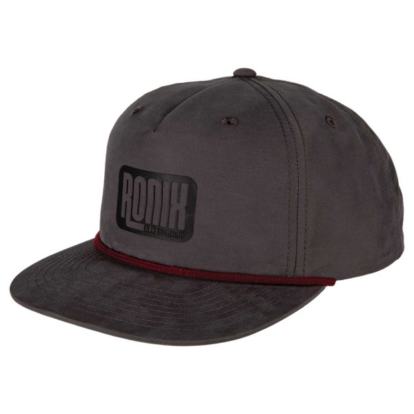Ronix Genisis 5-Panel Hat w/ Rope [Charcoal/Maroon]