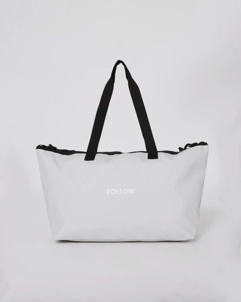 Follow Life Tote Bag [Light Grey]