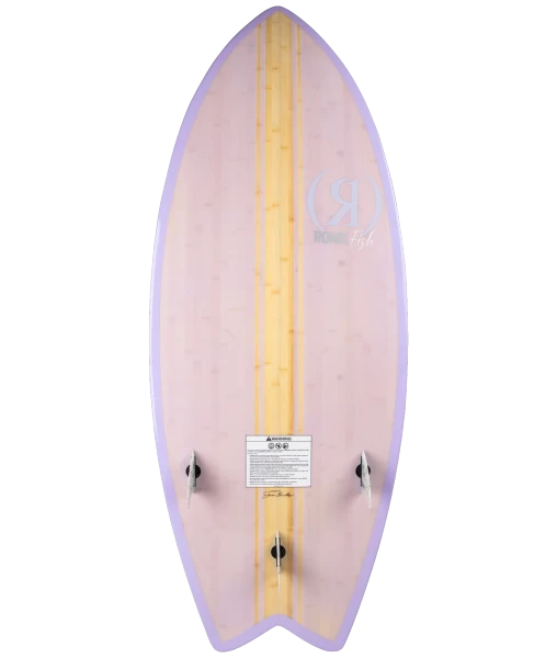Ronix Fish Koal Classic Women's Wakesurf Board [Glossy Lilac Bamboo] 3