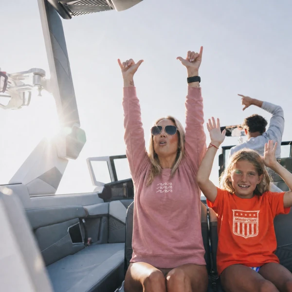 Mastercraft Wave Crewneck Women's Sweatshirt [Dusty Rose] 2