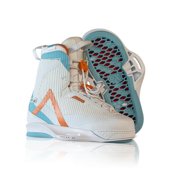 Liquid Force Vertex 6X Wakeboard Bindings [White]