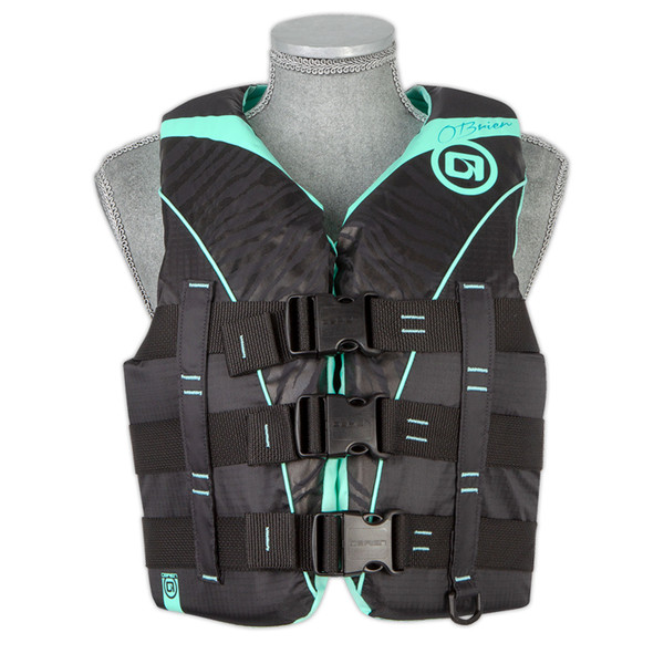 O'Brien 3-Belt Pro Women's Nylon Life Jacket (Aqua)