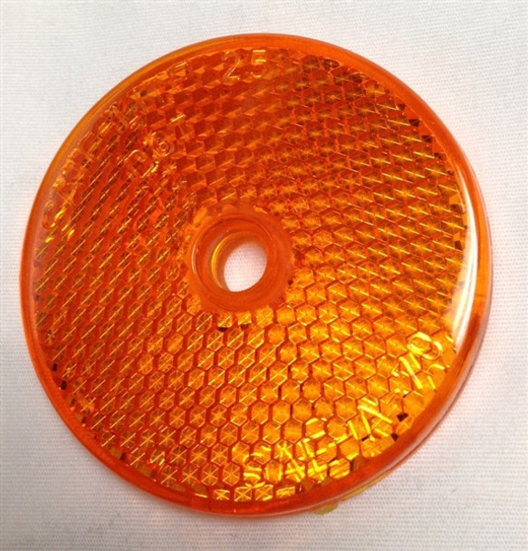 Amber 2" Round Reflector for MasterCraft Trailers