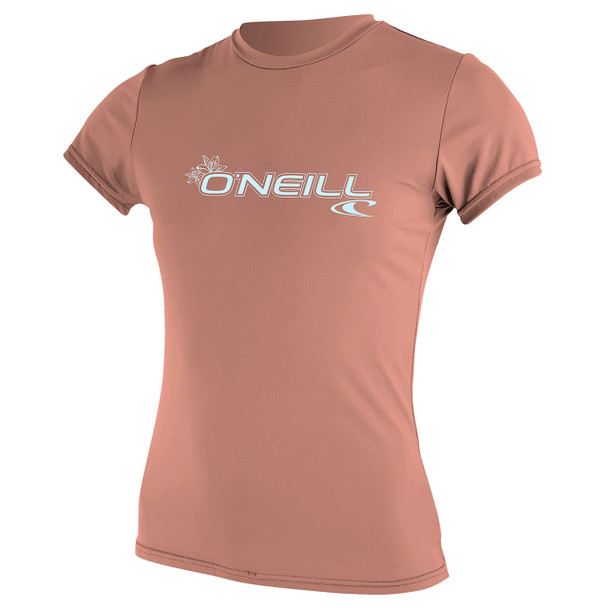 O'Neill Womens Basic Skins S/S Sun Shirt - Light Grapefruit