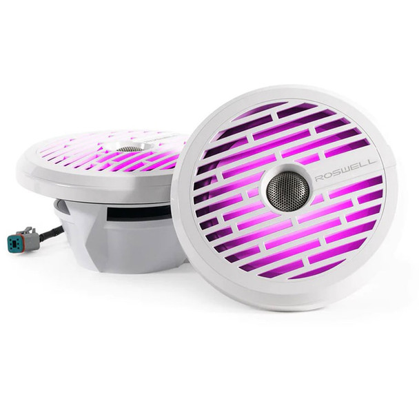 Roswell R1-8" Marine Speakers | White Grille 3