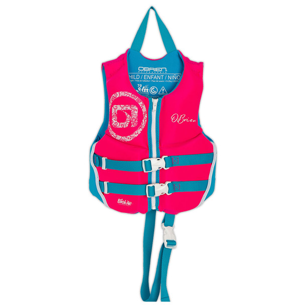 O'Brien Traditional Child CGA Life Jacket (Pink/Aqua) 2023