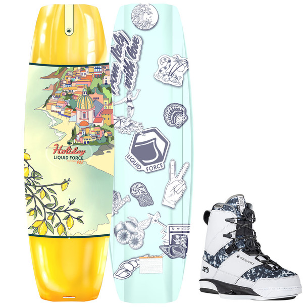 Liquid Force Holiday Women's Wakeboard w/ Peak 6X Bindings 2024