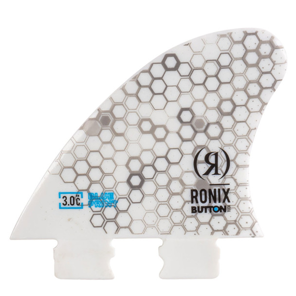 Ronix 3.0 in. Fiberglass Button - Blueprint - Center Surf Fin - White 2