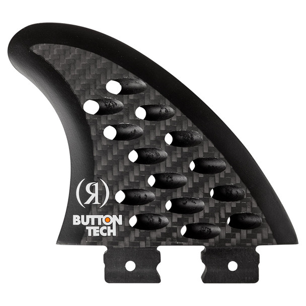 Ronix 3.5 in. Button - Cheese Grater - Left Surf Fin - Carbon 2