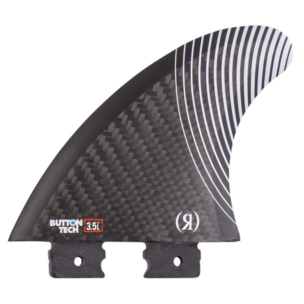 Ronix 3.5 in. Floating Button Pivot - Left Surf Fin - Carbon 2