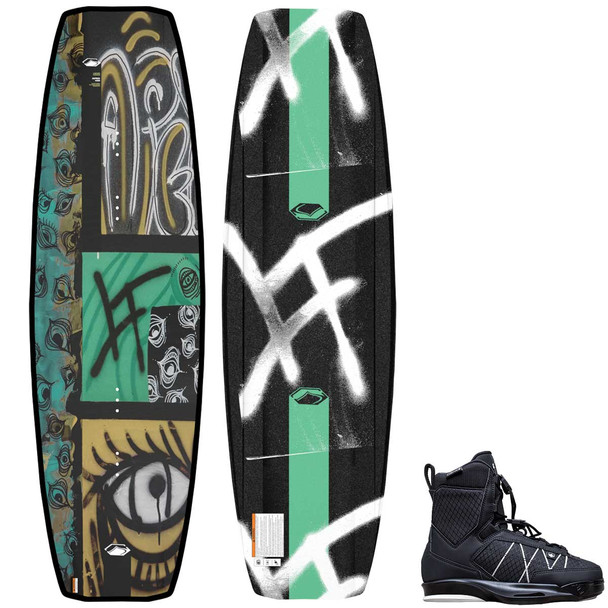 Liquid Force Apex Wakeboard Package w/ Tao 6X Bindings [Black]
