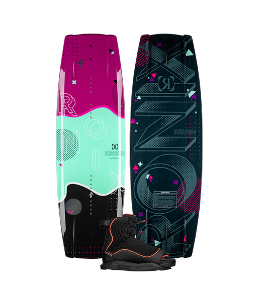 Ronix Quarter 'Til Midnight Women's Wakeboard Package w/ Luxe Bindings