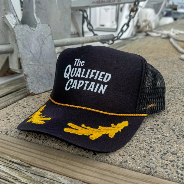 The Qualified Captain Captain Script Foamie Hat [Black Gold]