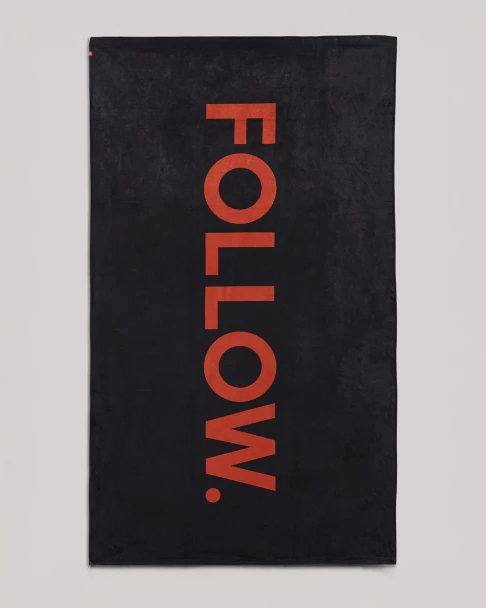 Follow Normal Towel [Black]