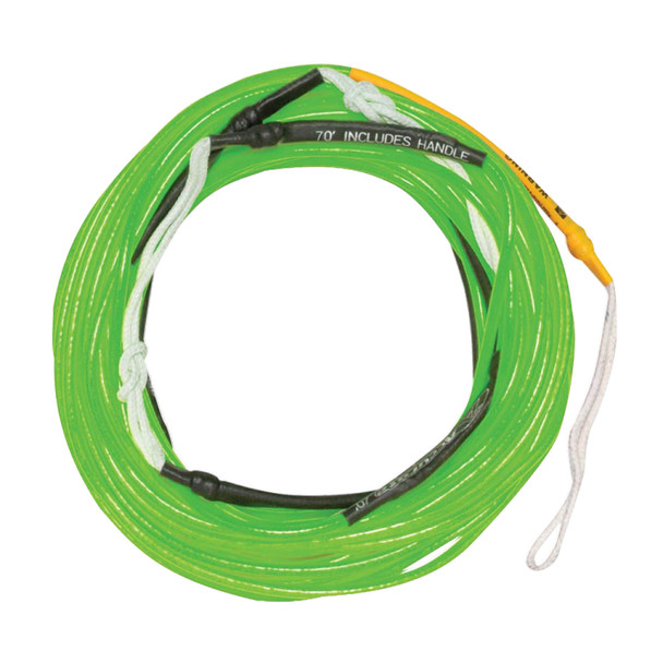 Hyperlite 70 Ft Silicone X-Line (Neon Green) Wakeboard Rope 2024