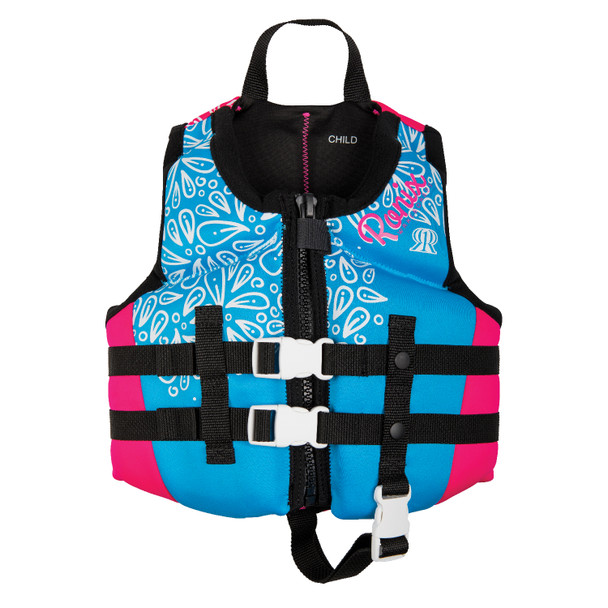 Ronix August Girl's (Sky Blue/Pink/White) Child CGA Life Jacket 30-50LBS