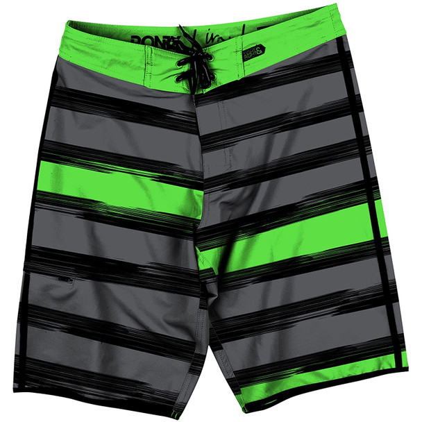 Ronix Mariano's Stripes (Green/Grey/Black) Tight & Right Boardshorts