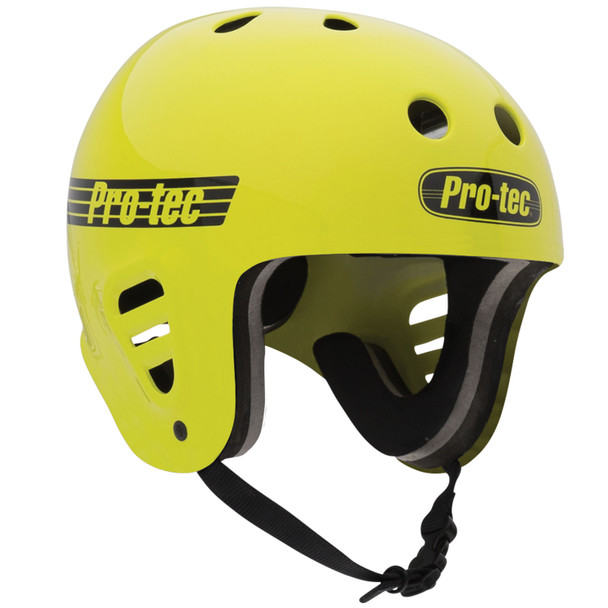 Pro-Tec Full Cut Water w/ Accessory Clip (Neon Yellow) Wakeboard Helmet