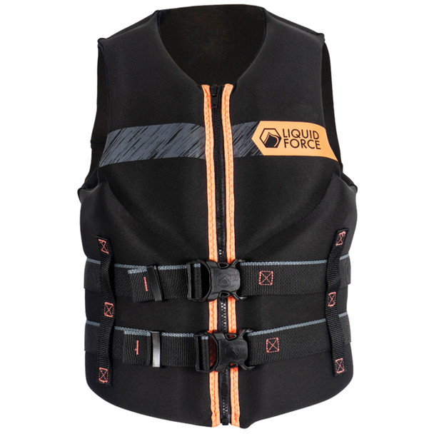 Liquid Force Hinge Classic (Black/Coral) Women's CGA Life Jacket 2024