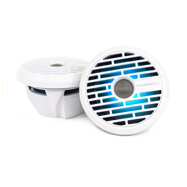 Roswell R1-7.7" Marine Speakers | White Grille