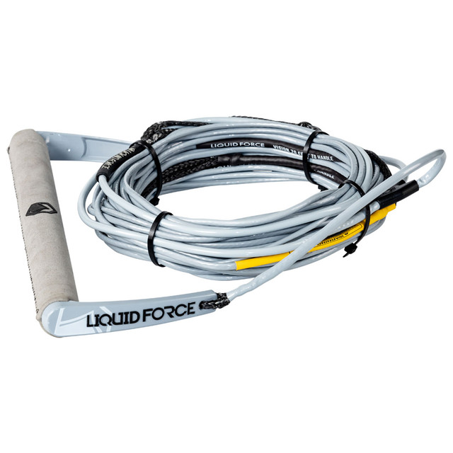 Liquid Force Plush w/ Vision Wakeboard Rope & Handle Combo (Silver/Grey) 70'