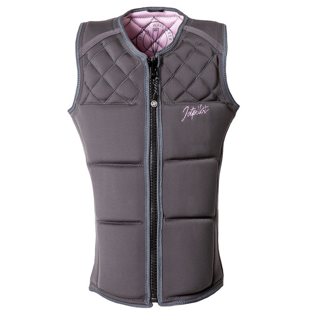 JetPilot Wave Farer Women's Comp Vest (Charcoal/Pink) 2024