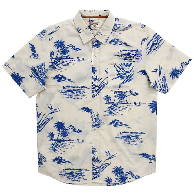 Captain Fin Co. Mystical Voyage (Blue) Short Sleeve Button-Up