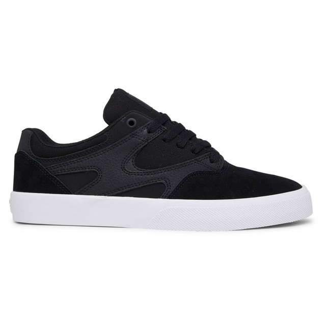 DC Kalis Vulc S (Black/Black/White) Men's Skate Shoes