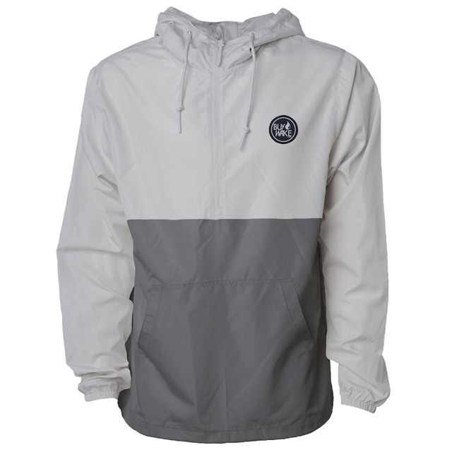 BuyWake.com Chuck (Grey/White) Windbreaker Jacket