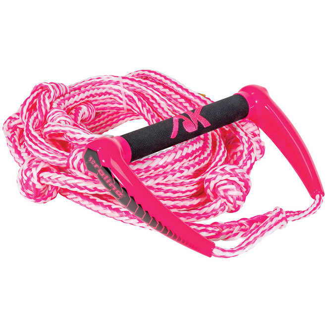 Proline 25ft AK LG Suede w/ PE Wakesurf Rope & Handle Combo - Pink