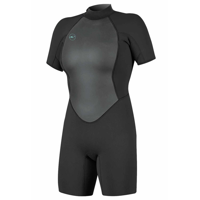 O'Neill Reactor II 2mm (Black/Black) Back Zip Women's Short Sleeve Spring Wetsuit