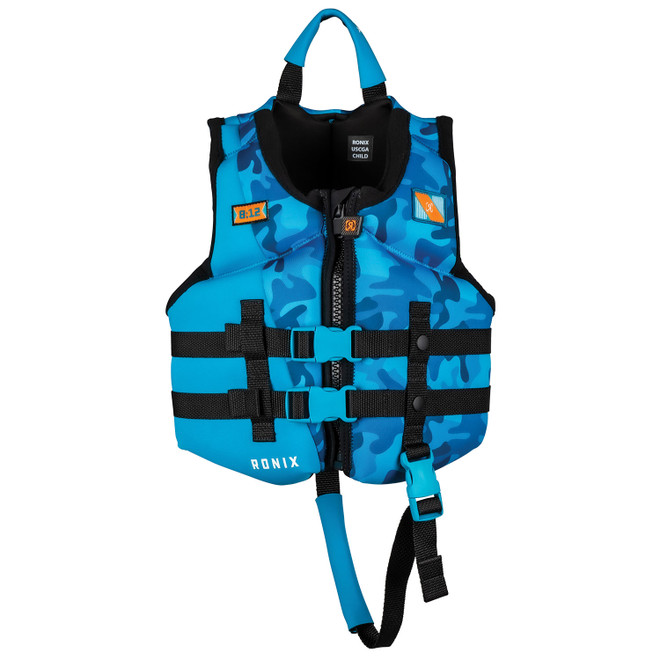 Ronix Top Grom (Blue Camo) Boy's Child CGA Life Jacket 30-50LBS