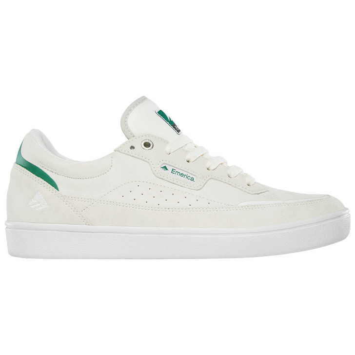 Emerica Gamma (White/Green/Gum) Men's Skate Shoes