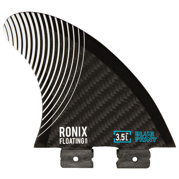 Ronix 3.5 Inch Floating Button Left Surf Fin Carbon