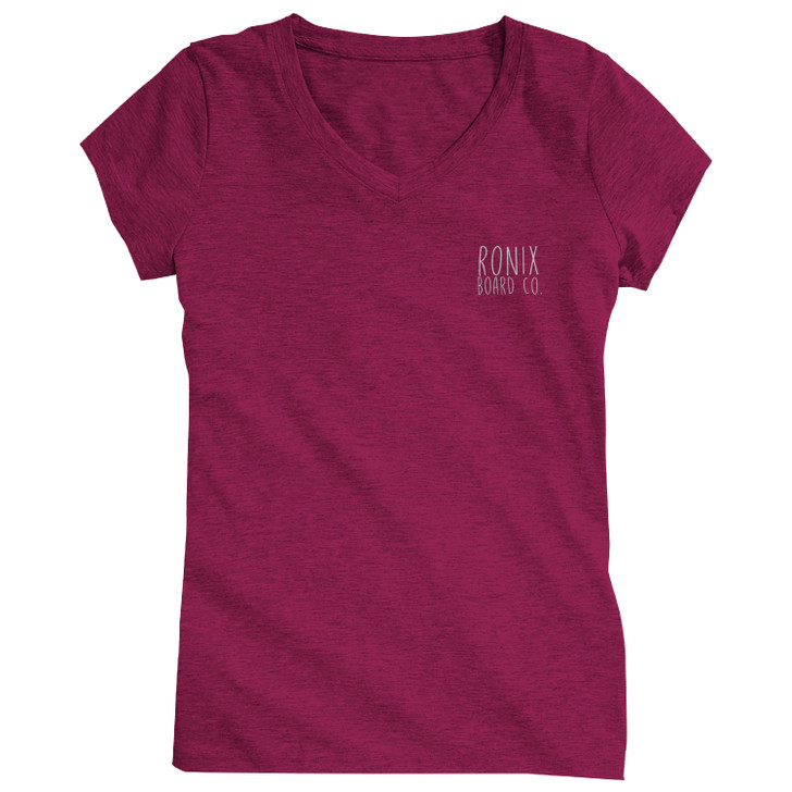 Ronix Signature Women's V-Neck T-Shirt (Maroon Heather)