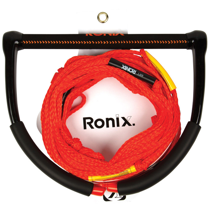 Ronix Kid's Combo 14" Hide Grip w/ 55' 4-Section PE Rope (Orange) Kid's Wakeboard Rope & Handle Combo