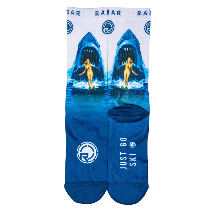 Radar Shark Attack Crew Socks (Blue)