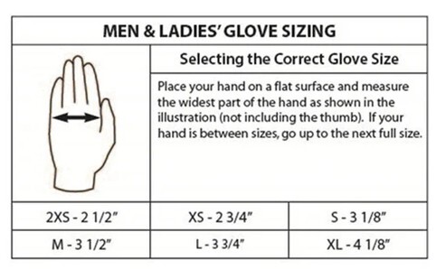 MasterLine Water Ski Glove Size Chart