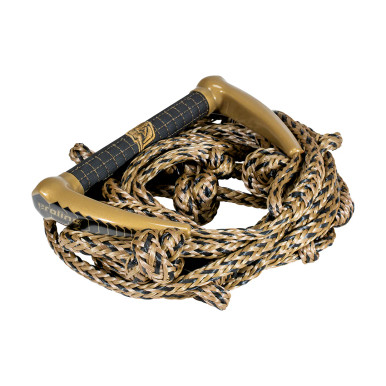 Handle Rope Gdo Proline 25ft LGS Suede w/ PE Wakesurf Rope & Handle Combo - Gold