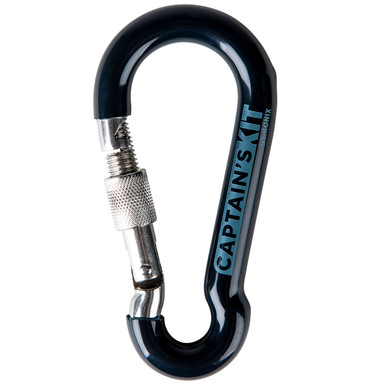 Captain's Kit Vinyl Dipped Locking Carabiner - Stainless Steel 11mm