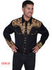 Scully Men's Vintage Embroidered Snap Western Shirt