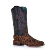 Corral A4144 Women's Leopard Print Square Toe Western Boots