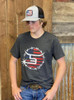 Spin Em Rodeo Charcoal Patriot Tee Shirt 