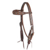 Martin Saddlery Chocolate Roughout Leather Browband Headstall