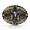 Montana Silversmiths Tri Color Southwest Buffalo Skull Belt Buckle 