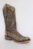 Corral Women's Sand Leopard Print Leather Western Cowgirl Boots C3788