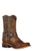 Boulet Women's Dark Brown HillBilly Golden Square Toe Boot